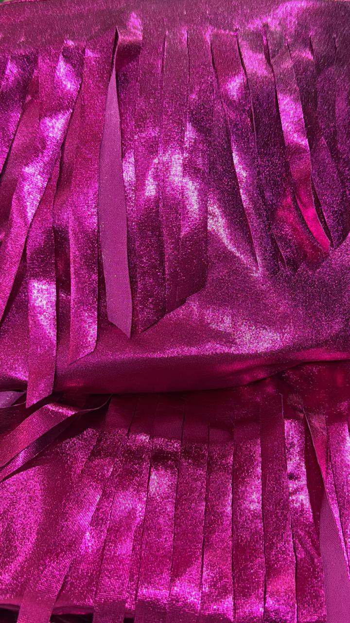 Conjunto Festival Hot Pants + Faixa C/ Franja