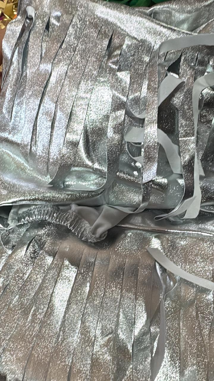 Conjunto Festival Hot Pants + Faixa C/ Franja