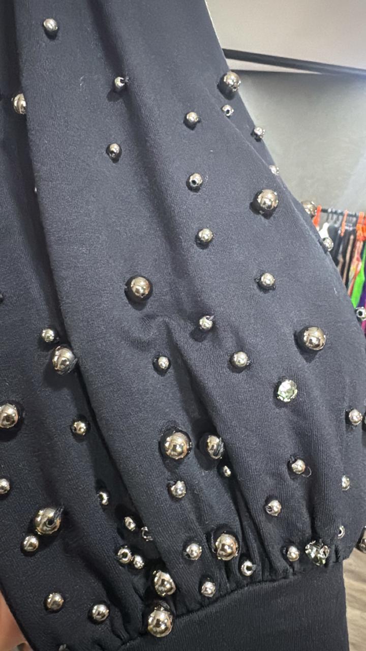 Blusinha Manga Longa Com Aplicação