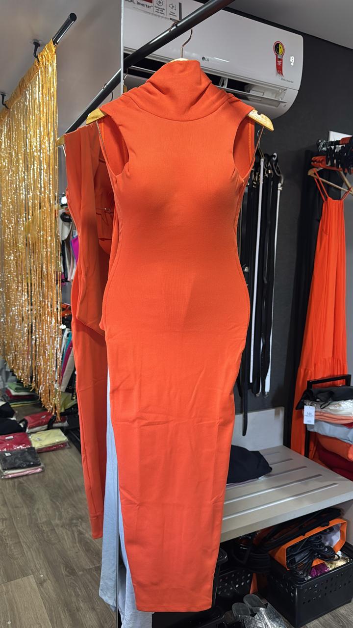 Vestido Longo Amarração Costas