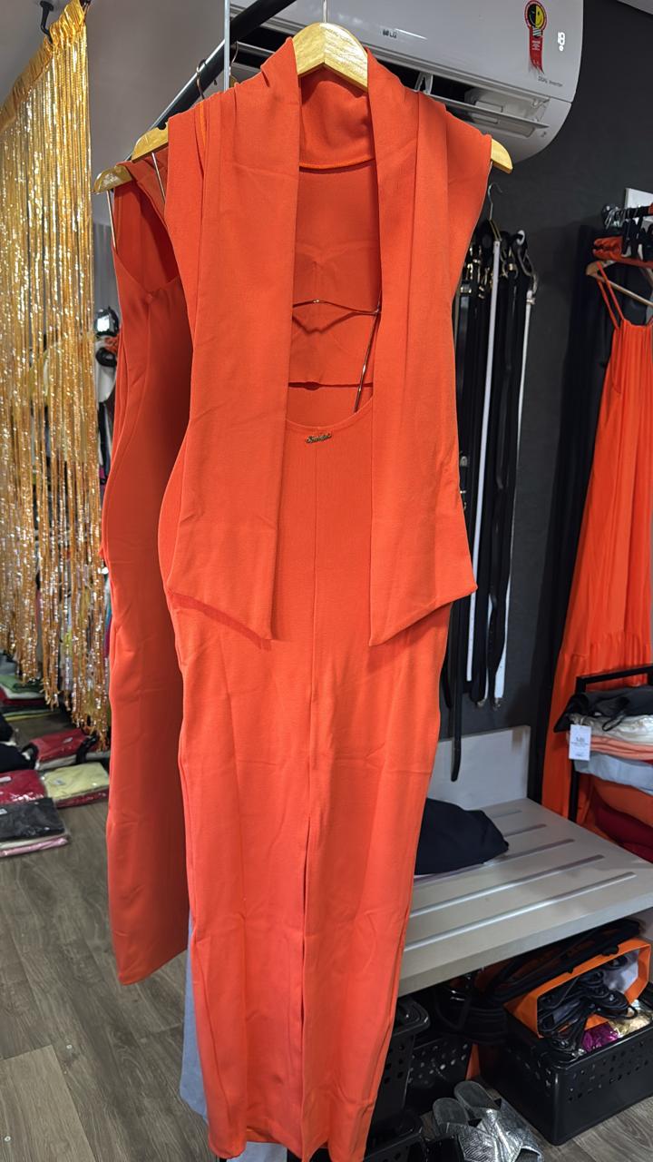 Vestido Longo Amarração Costas