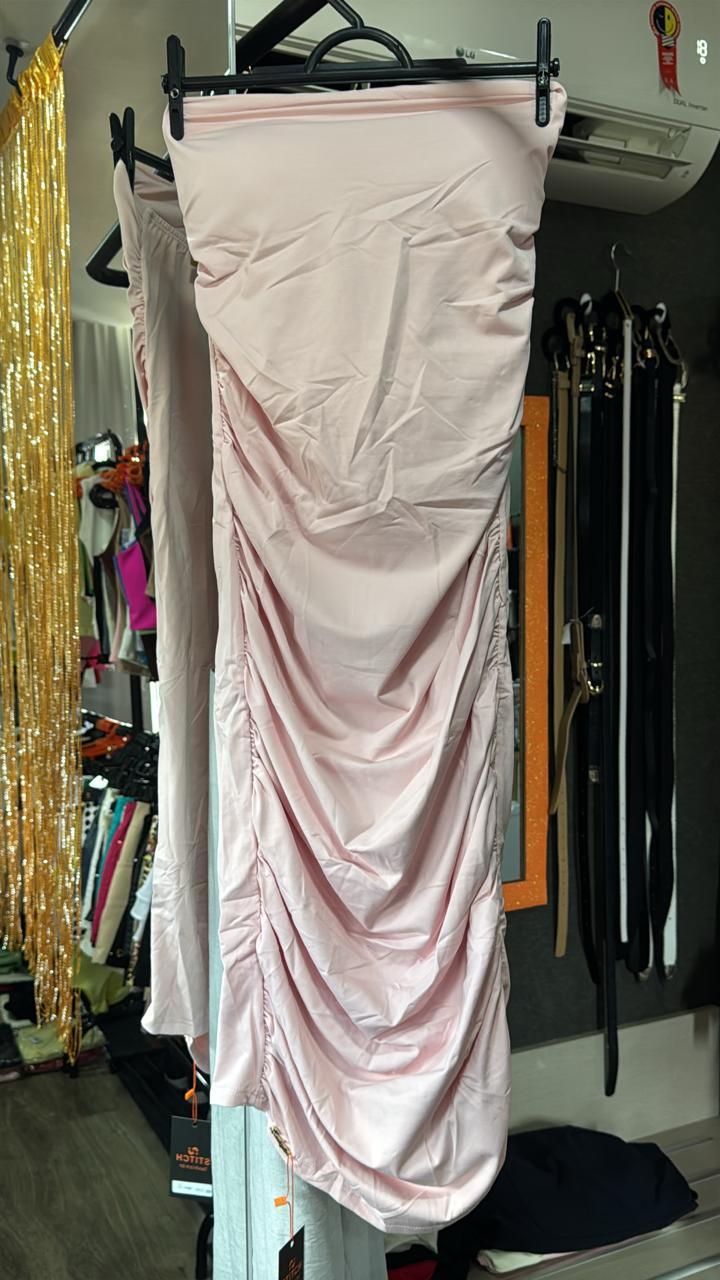 Vestido Franzido Tomara Que Caia