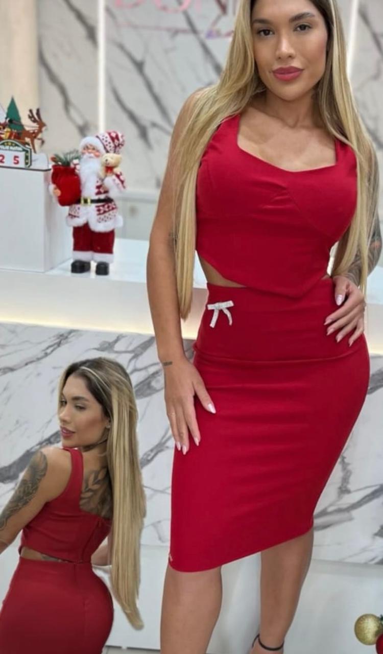 Conjunto Cropped + Saia Montaria