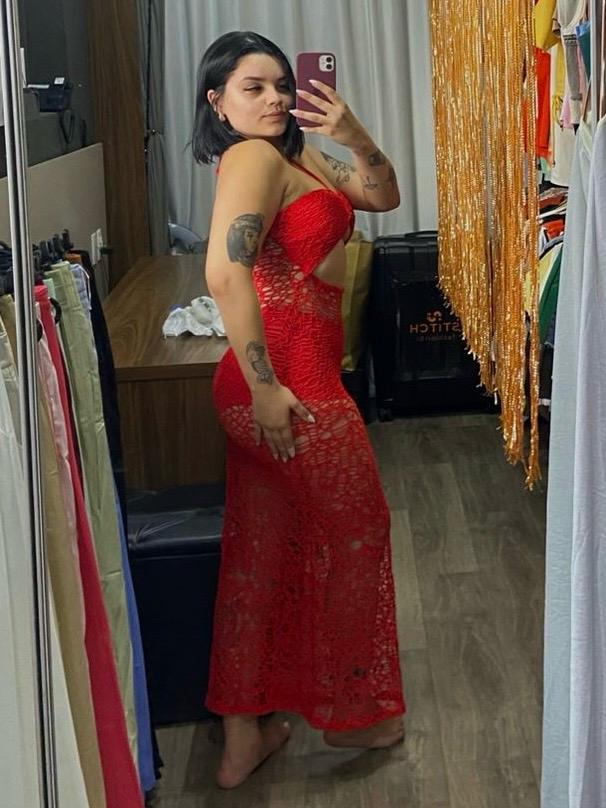 Vestido Argola Renda C/Lycra