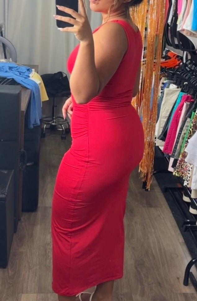 Vestido Longo Zara Drapeado Lateral