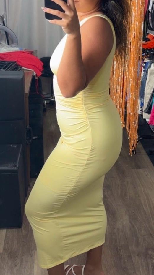 Vestido Longo Zara Drapeado Lateral