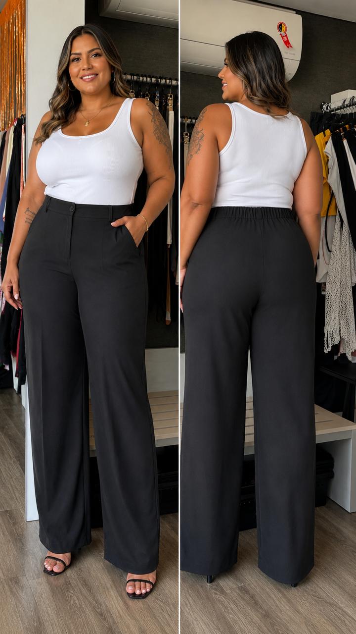 Calça Alfaiataria Com Elastico
