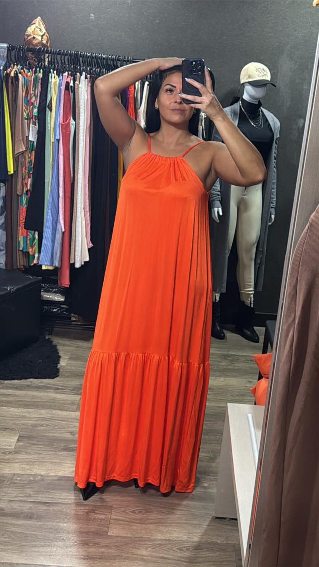 Vestido Longo Malha Fria