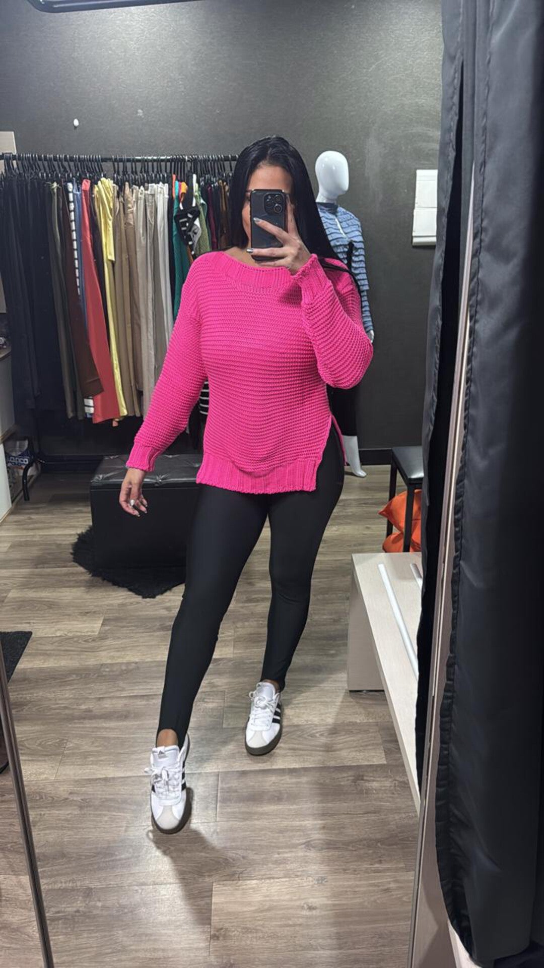 Blusas Tricô Gola Canoa