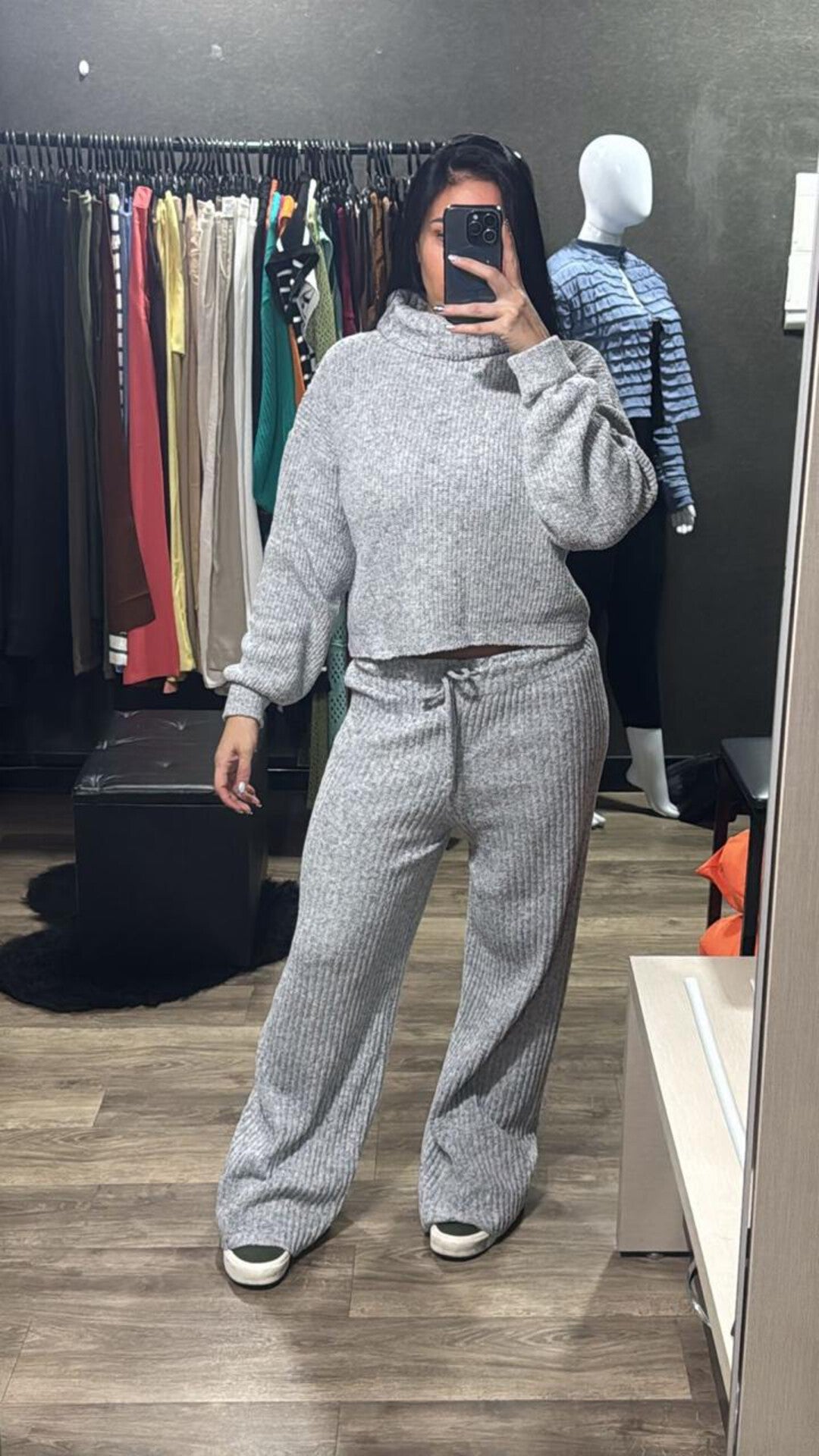 Conjunto Tricô Gola Alta