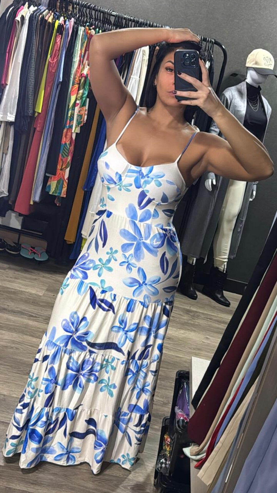 Vestido Longo Floral c/ Bojo