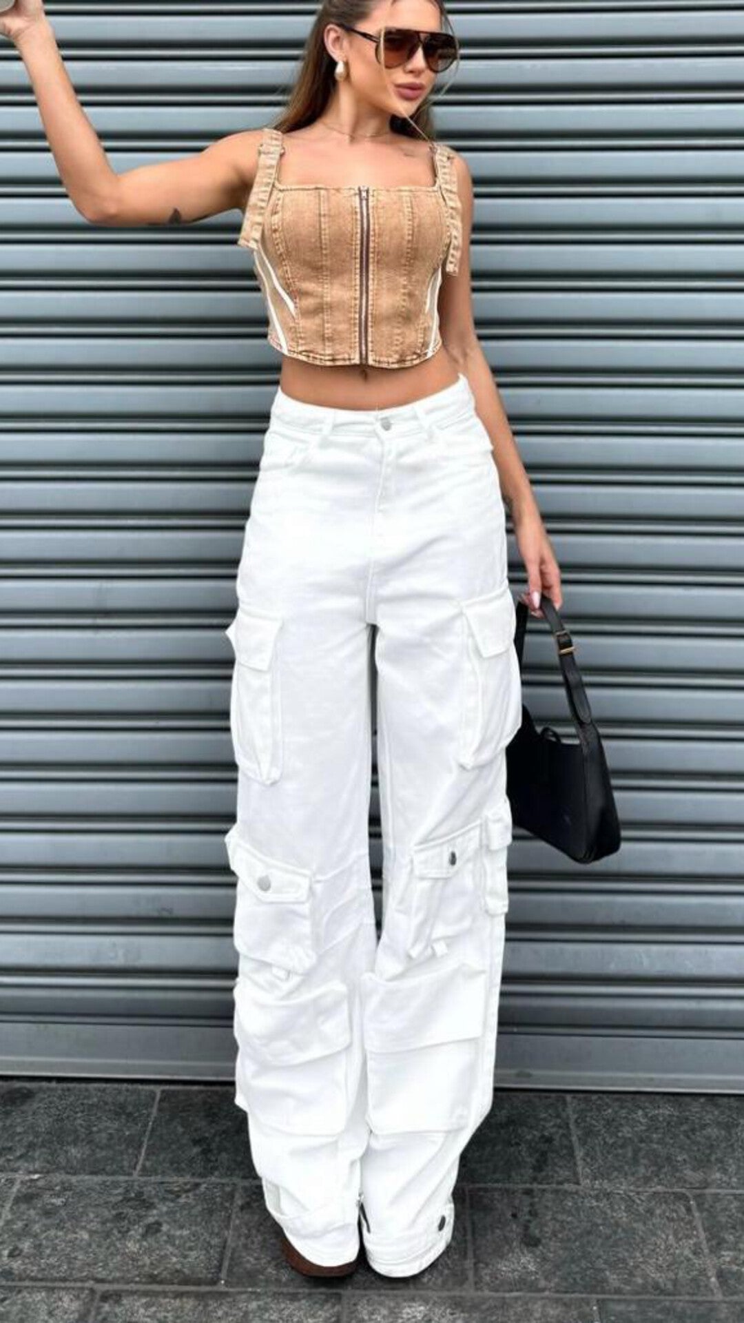 Calça Jeans Sarja Bolsos