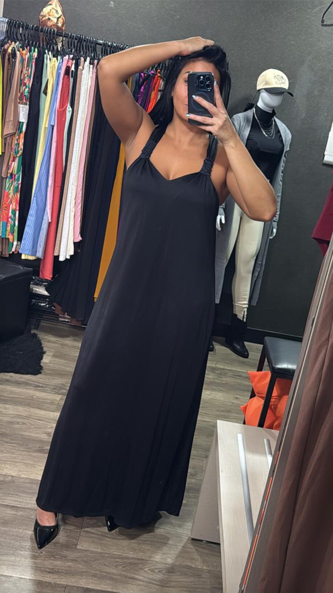 Vestido Regata Longo Malha Fria