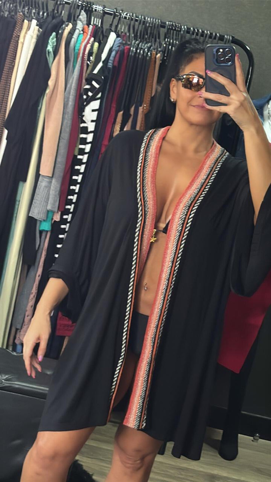 Kimono + Aplicação Tricô