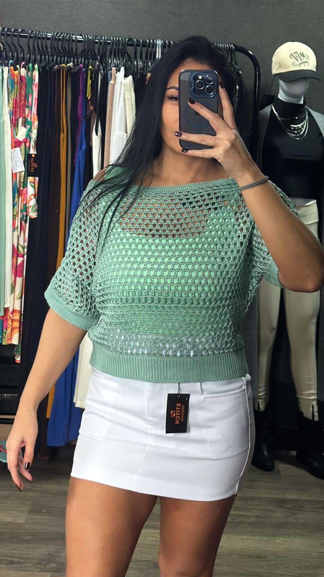 Blusinha Tricô Furadinha