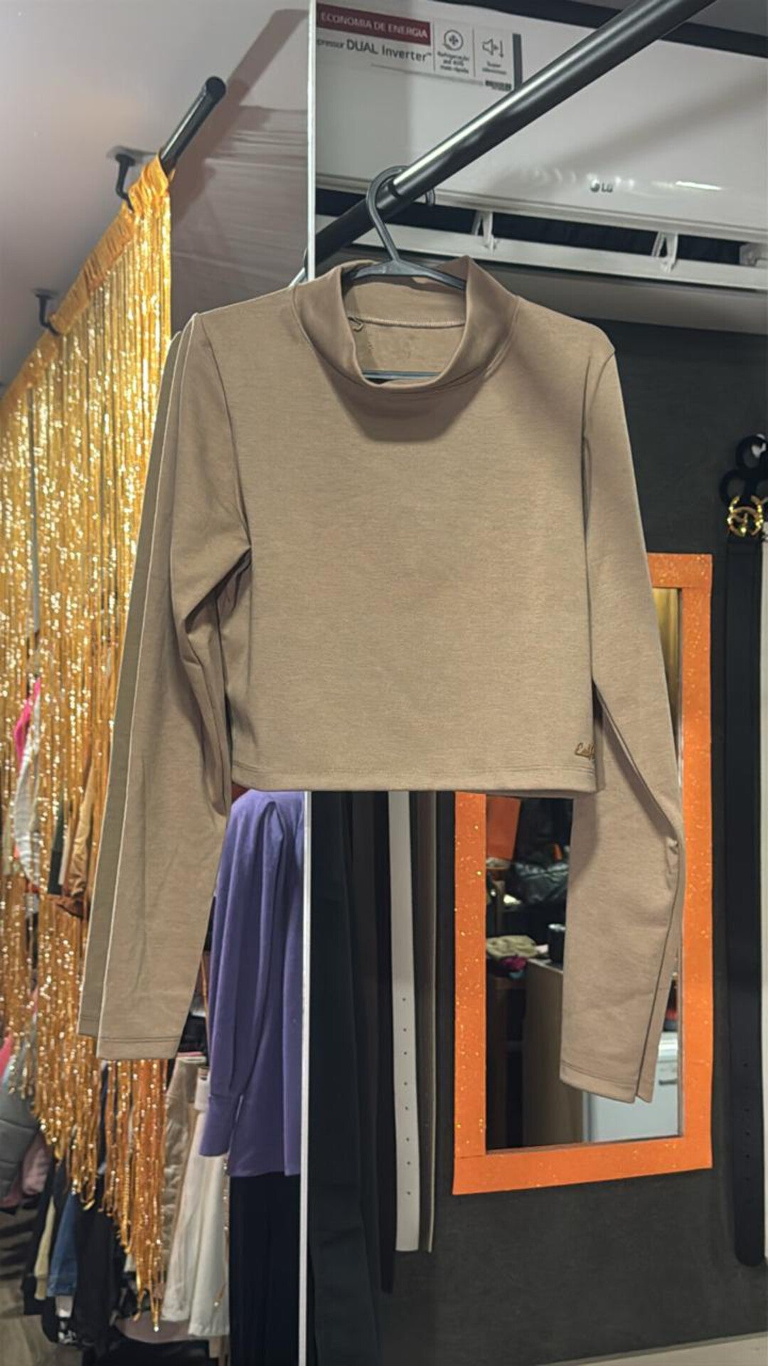 Cropped Gola Alta + Manga Longa